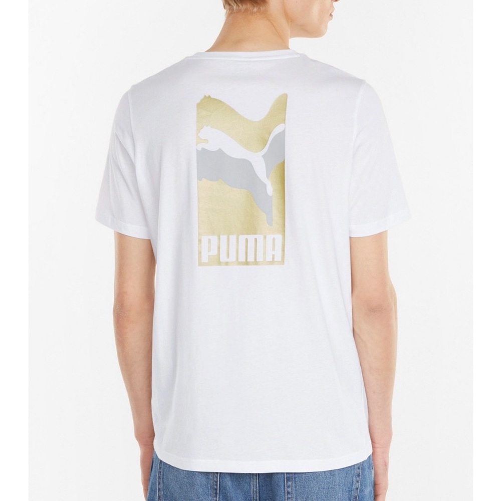 NWT 🆕 PUMA FUAL GOLD LOGO TEE IN SIZE XL